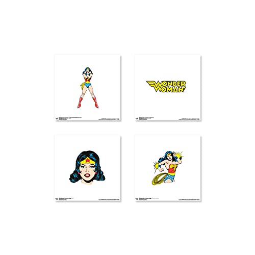 Posters Wonder Woman DC Comics pour salon lot de 4 décorations murales 30,5 cm