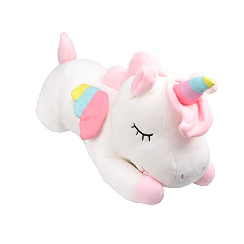 FOMIYES 1 Almohada De Peluche De Unicornio Arcoíris Animales De Peluche De Unicornio Cojín De Muñeco De Peluche Unicornio Arcoíris Y Esponjoso Regalos De Peluche para Niños Y Niñas Cover