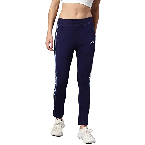 Image of Proline Polyester Cotton Regular Fit Track Pants for Womens