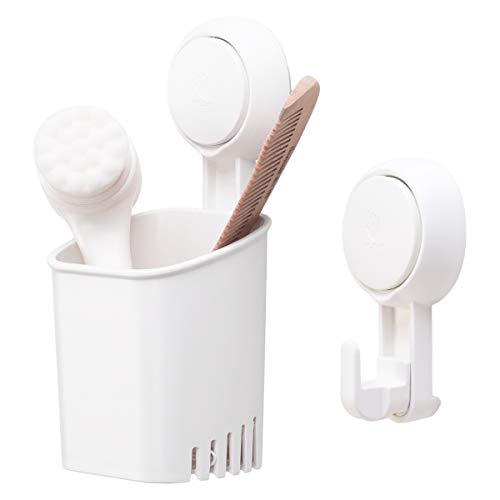 TAILI DIY Drill-Free Removable Toothbrush Holder Strong Vacuum Suction Cup Toothpaste Razor Holder