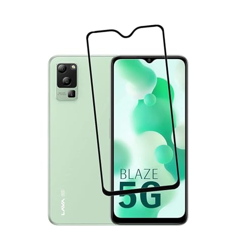 Image of DD SON Premium HD+ Tempered Glass Screen Protector Guard Compatible For Lava Blaze 5G Edge to Edge Coverage With Easy installation kit for Smartphone