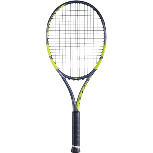 Babolat Boost Aero Strung Tennis Racquet, Grey Green/Yellow (4' Grip)