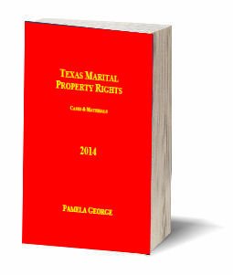 Hardcover Texas Marital Property Rights 2014 - George Book