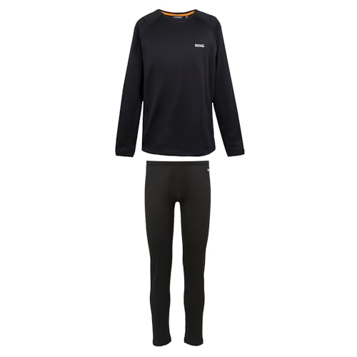 Image of Regatta Mens Thermal Long Sleeve Outdoor Baselayer Set - Black - S