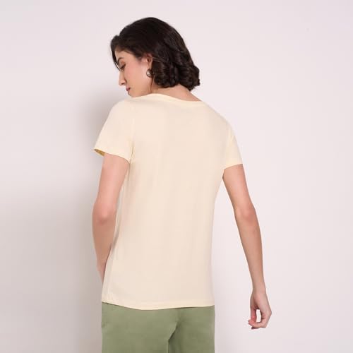 Image of Honey Women's 100% Cotton T-Shirt | Regular Fit | Round Neck | Half Sleeve