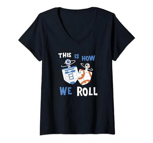 T-shirt col V Star Wars Hanukkah, le cadeau idéal pour fans de pop culture
