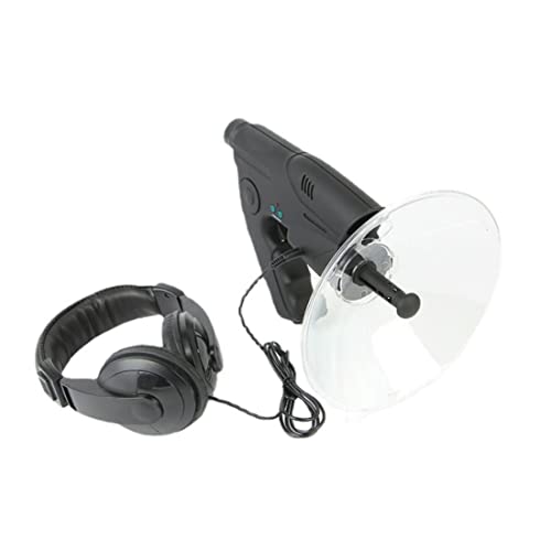 Monoculares de micrófono parabólico 8X Aves de Larga Distancia Escucha Plato de Bolsillo de micrófono direccional de Bolsillo, Impermeable y visión Nocturna Baja