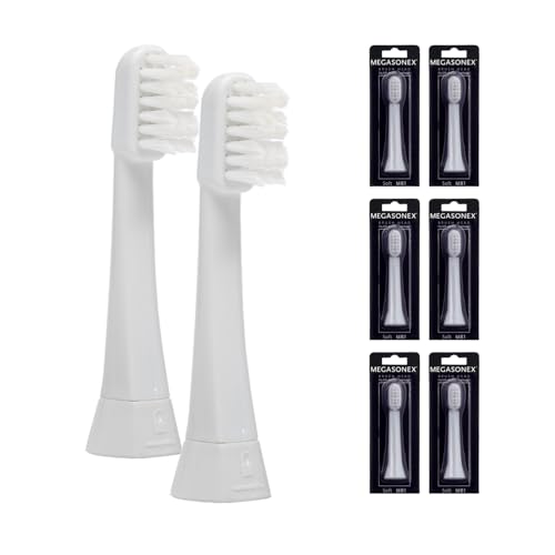 6 têtes de brosse Megasonex Zigzag - Douces