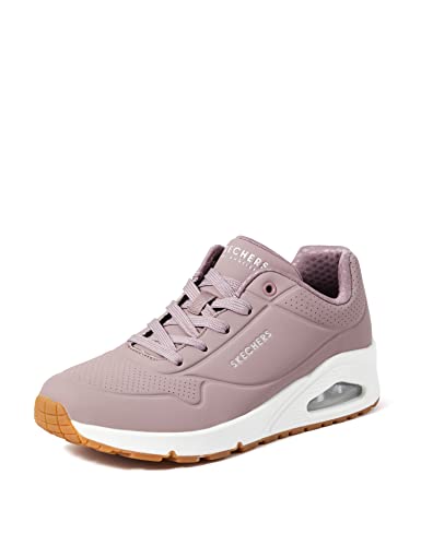 Image of Skechers Women UNO - Stand ON AIR Mauve Lace-Up Sneaker
