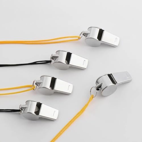 Silbato de metal con cordón para entrenamiento deportivo miniatura 6