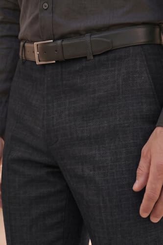Image of Louis Philippe Men's Slim Fit Everyday Smart Wear Comfort Stretch Work Ready Checks Formal Trouser