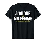 J'adore quand ma femme me laisse jouer aux jeux-vidéos est un design drôle original pour tout passionné de gaming. Plongez dans l'univers virtuel pour s'évader quand notre femme nous le permet ! Tshirt gamer insolite parfait pour homme gamer, geek ou nerd