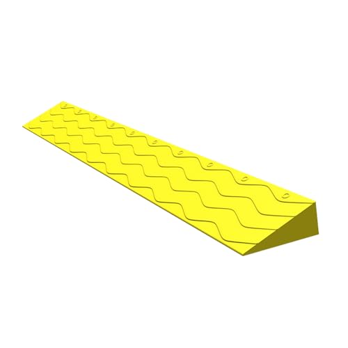 WRYSQBHJYB Wheelchair Ramp, Plastic Ramps for Wheelchairs for Home, 200 Lbs Load Capacity, Power Wheelchair Ramp for Doorways, Curb, Sweeper, Power Scooters, Bathroom(Yellow,3.5cm/1.3in)
