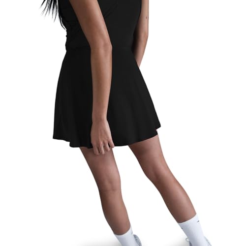 Nike Saia feminina Victory Dri-fit com babados, Preto/branco, PP