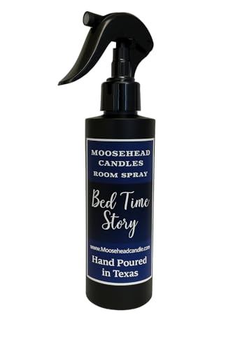 Moosehead candles Bedtime Room & Linen Spray – Baby Powder & Clean Cotton Scent | 4oz | 640 Sprays | Safe for All Areas | Perfect for Beds, Bathrooms & Relaxation