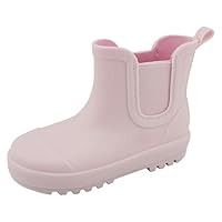 BEARPAW Early Walking Rain Boots for Boys/Girls, Waterproof Rubber Kids Rainboots - Water, Muddy Park & Hiking Shoes, Pink Size 7