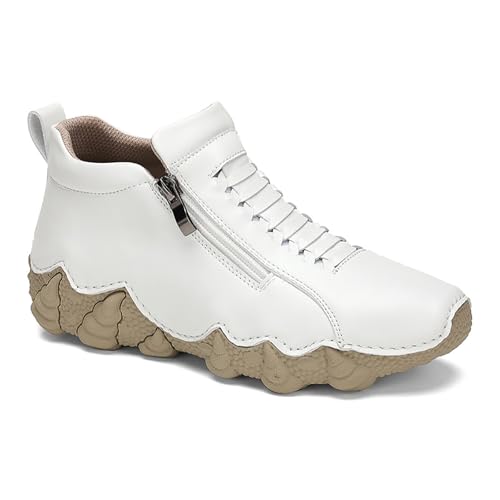 Women's Waterproof Platform Chukka Boots Fashion High Top Non-Slip Breathable Breathable Orthopedic Shoes Outdoor Hiking Walking Casual Sneakers