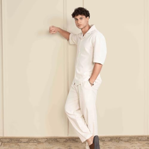 Image of Aatman Men's Half Sleeve | Casual | Box Fit | Cuban Collar Shirt