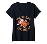 Photo Gallery donna funny i m toast letterally gingerbread christmas humor maglietta con collo a v Photo Gallery donna funny i m toast letterally gingerbread christmas humor maglietta con collo a v