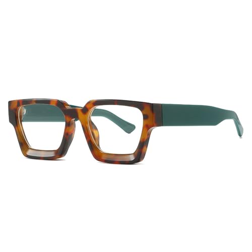 Lunettes de soleil rétro femmes et hommes orange violet léopard vert clair