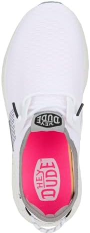 Hey Dude Women's Sirocco W Sport Stripe White Size 7 | Women's Shoes | Women Slip-on Sneakers | Comfortable & Light-Weight | Image 1