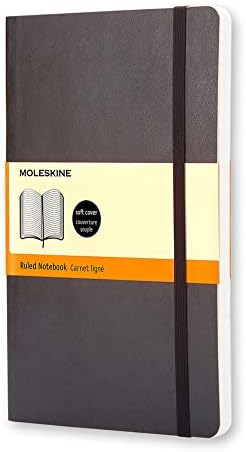 Moleskine Classic Squared Paper Notebook, Soft Cover and Elastic Closure Journal, Color Black, Size Pocket 9 x 14 A6, 192 Pages