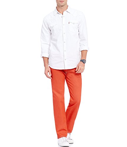 Image of Levi's Men's 501 Original Shrink to Fit Jeans, Valient Poppy-White-STF, 36 32