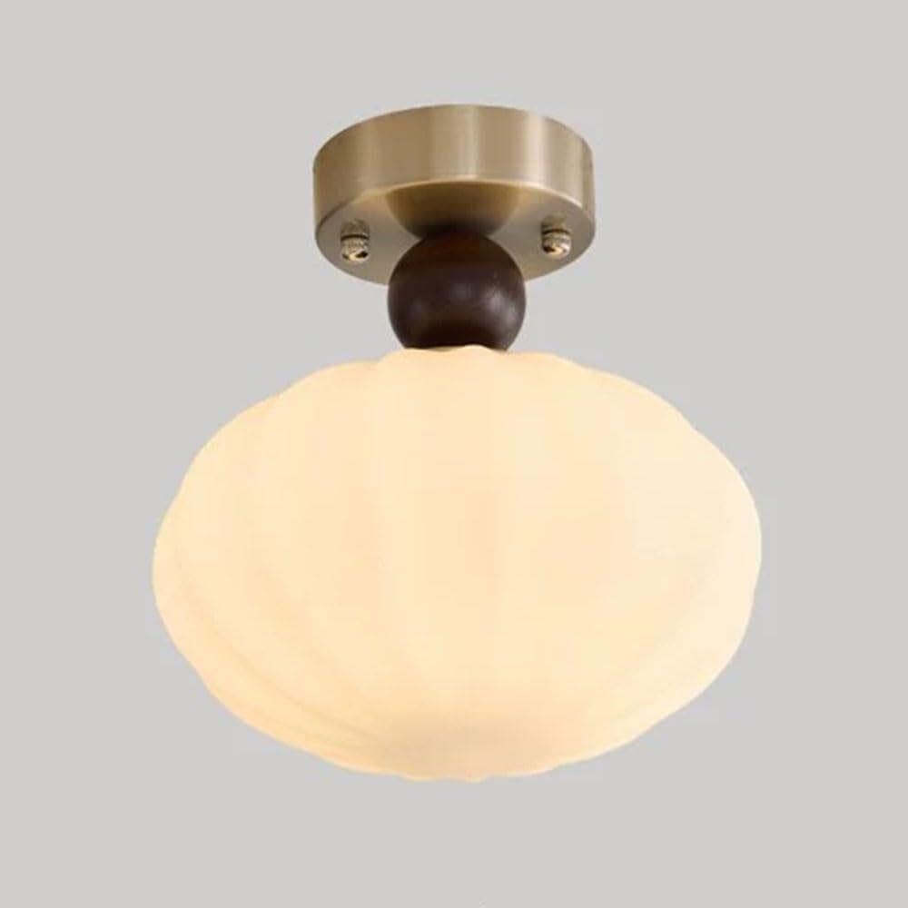 Lampada da soffitto con Paralume in Vetro in Stile Francese