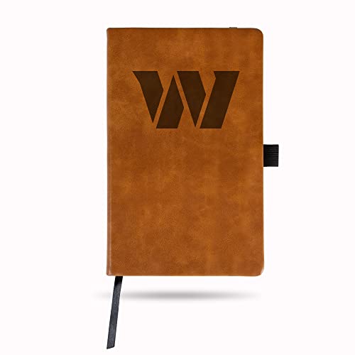 Rico Industries NFL Washington Commanders Brown Laser Engraved Small Notepad Jounral/Notepad 8.25