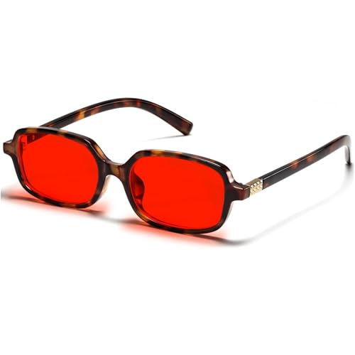 Image of Breaksun Retro Rectangle Glasses for Women Men Small Square Blue Light Blocking Glasses Vintage Eyeglasses