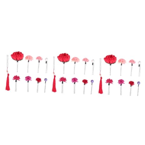 Beavorty 27 St Kimono Huvudbonader Bröllopsdekoration Tofs Trim Blomma Hårtillbehör Japansk Hårinredning Japansk Bobby Kinesisk Hårnålar Kimono Tillbehör Kimono Hårspänne Hårklämma Hanfu