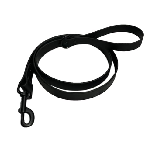 Emily Pets Waterproof Dog Leash | 4 FT Durable Odor-Proof Leash for Small Medium Dogs and Cats | Lightweight and Comfortable Dog Walking Leash with Strong Metal Hooks | Stylish Running Leash (Black)
