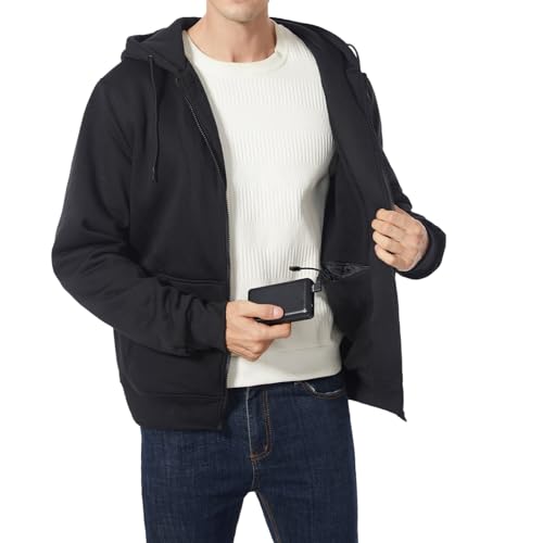 Heated Jacket, Heated Hoodies for Men&Women Lightweight Winter Warm USB Electric Outdoor Sweatshirts Jackets Unisex3