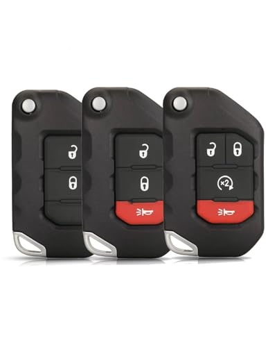 Carcasa de llave para Wrangler y Compass de 2 botones compatible con mando Jeep 4