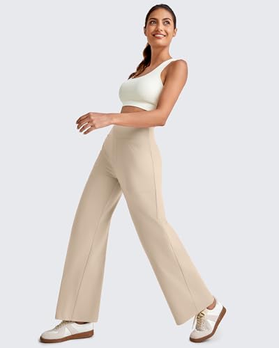 Image of G4Free EverGoing Wide Leg Ankle Pants for Petite Women with Pockets Stretch | Moisture Wicking, 4-Way Stretch, 7 /8 Ankle Length, Faux Fly Detail, Faux Back Pockets, Yoga To Casual Wear