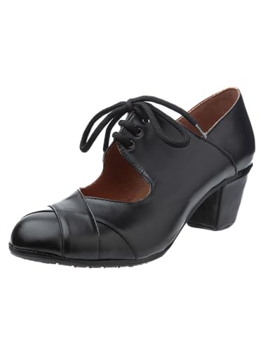 Imagen de Menkes Zapato Flamenco Modelo Debutante Calé Tacón Cubano Piel con Clavos para Mujer Talla 40