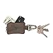 Hide & Drink, Car Key Holder with Keyring, Headphone & Charging Cables, Cash Zipper Case with Clasp, Full Grain Leather, Handmade, Bourbon Brown