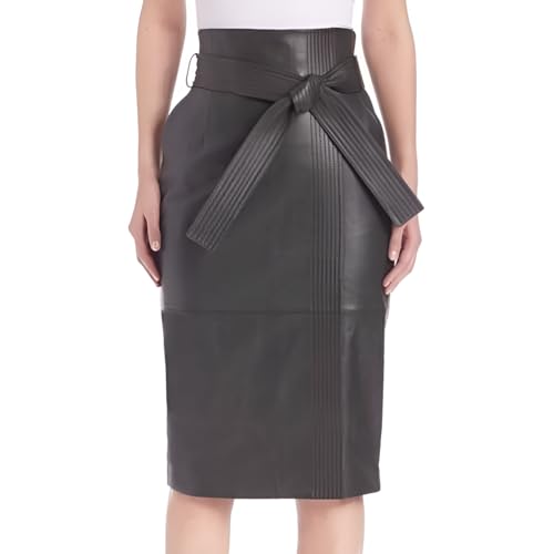 LL LEATHER LOVERS Leather Pencil Skirt for Women Below The Knee - Regular Use Skirt