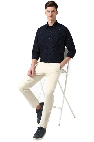 Image of Peter England Men's Cotton Slim Fit Print Shirt