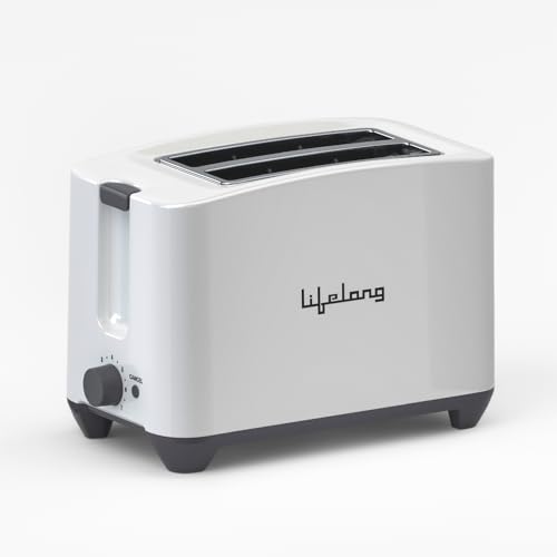 Lifelong Bread Toaster 2 Slice | Auto-Cut-Off | Self-Centering for Even Toasting | Removable Crumb Tray | High Rise Carriage Handle |Pop-Up Toaster | Kitchen Appliance (LLPT10) view 1