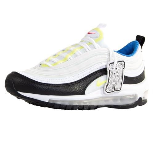Nike Air Max 97 GS Running Trainers DQ0980 Sneakers Shoes (UK 4 US 4.5Y EU 36.5, White Lemon Twist 100)
