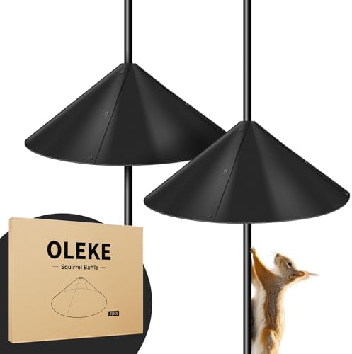 Squirrel Deterrent for Bird Feeder That Will Surprise You 8 2 Pack Squirrel Baffle for Bird Feeder Pole, Outside Pole Mount Bird House Guard for Outdoor Shepherd’s Hook (2 Pack-16 inch)
