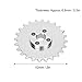 2 Pieces 24 Tooth Sprockets for Industrial Robot - 52 mm x 6.8 mm Zinc Alloy Toothed Chain Gear Compatible with Zhouyu 0.250 Inch Steel Chain Drive System Power Transmission