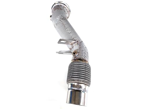 Tuyau de descente en acier inoxydable avec bouclier thermique pour échappement BMW B48 haut de gamme