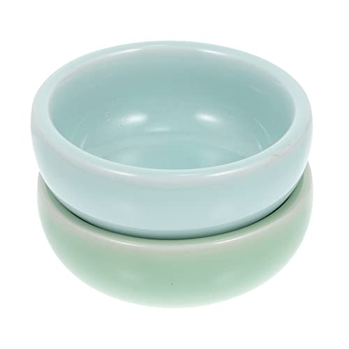 jojofuny 2pcs Ceramic Ink Saucers Sumi Brush Washers for Calligraphy