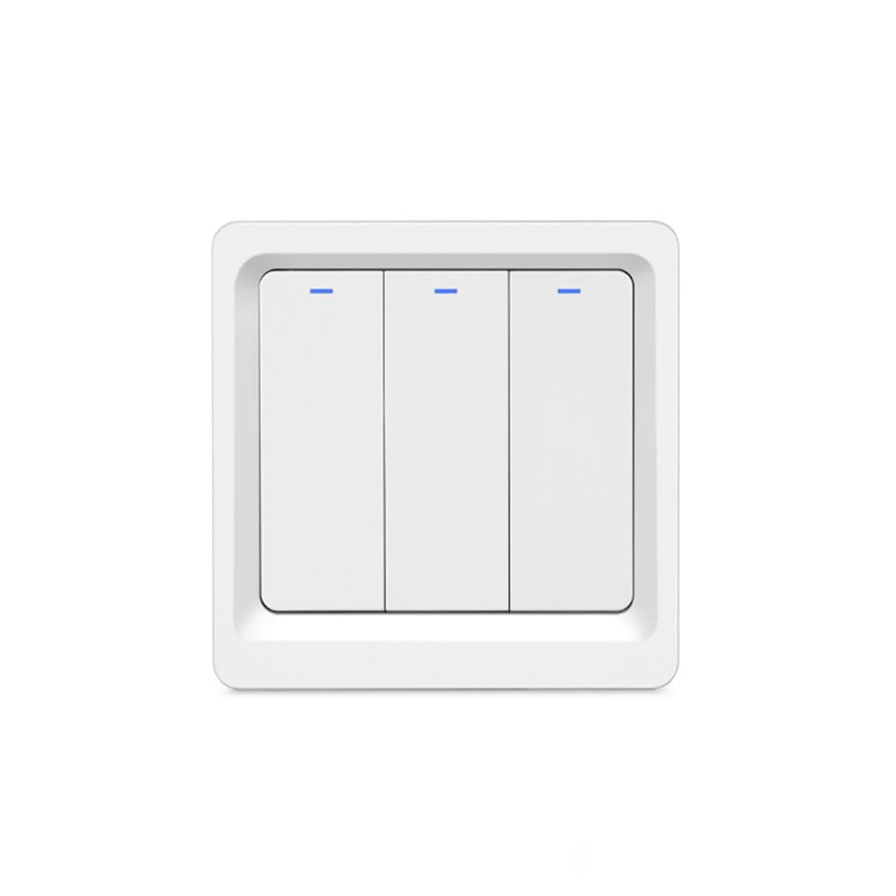 Sponsored Ad – Yuhestdy WiFi Smart Light Switch, No Neutral Wire Required, Smart Wall Switch with Remote Control, Voice Control and Timer, Compatible with Alexa, Easy Installation (White, 3Gang)