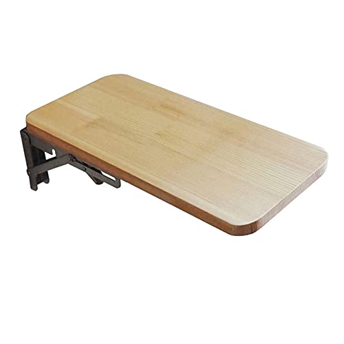 Table à manger pliante murale avec supports en bois robustes de 40 cm à 80 cm - 2