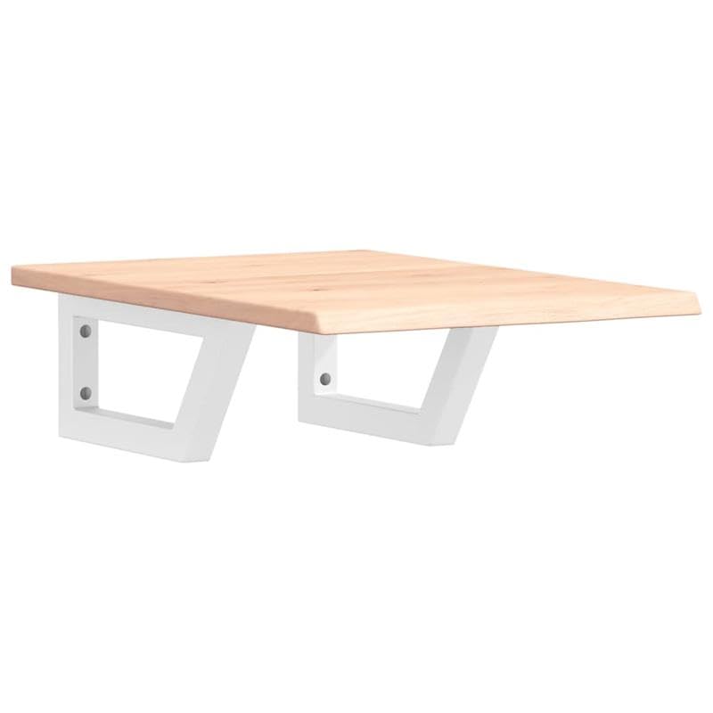 Eleganz Tapa de tocador con soporte de acero y madera maciza de roble - Moderno juego de muebles de baño para lavabo, duradero y elegante