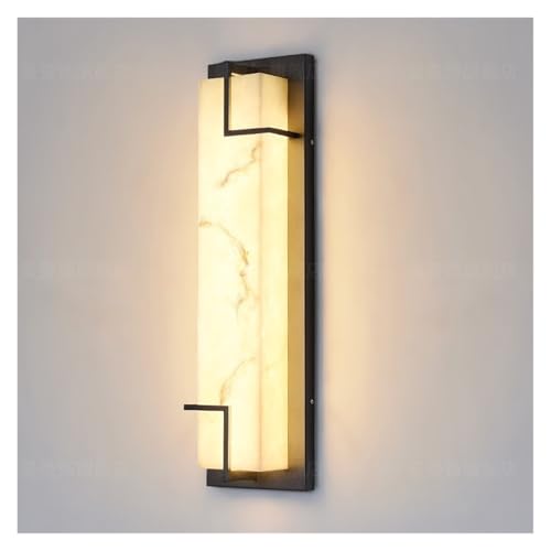 Applique murale extérieure étanche imitation marbre luminaire inox lumière chaude