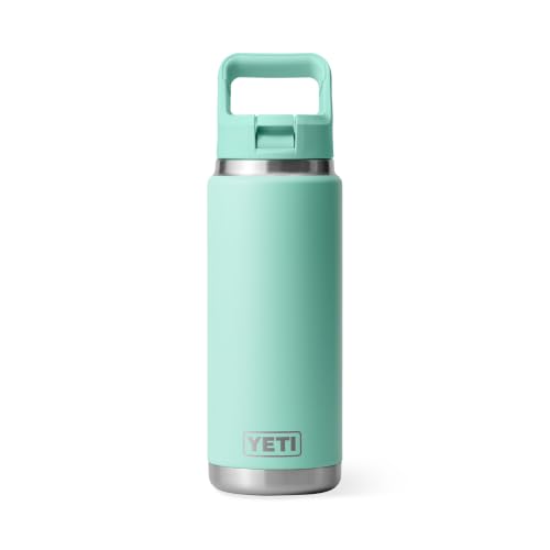 Image of YETI Rambler 26 oz Bottle, Vacuum Insulated, Stainless Steel with Color Matching Straw Cap